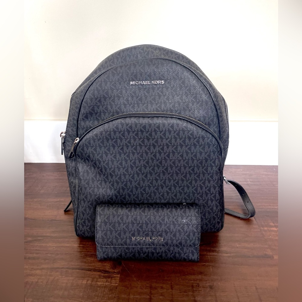 Michael Kors backpack with matching wallet